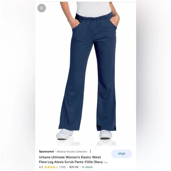 Urbane Ultimate Navy Scrub Pants - Small - Picture 2 of 8